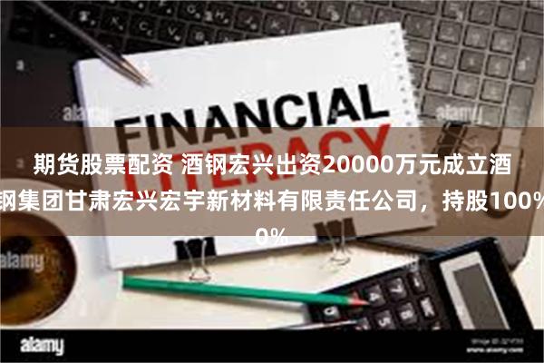 期货股票配资 酒钢宏兴出资20000万元成立酒钢集团甘肃宏兴宏宇新材料有限责任公司，持股100%