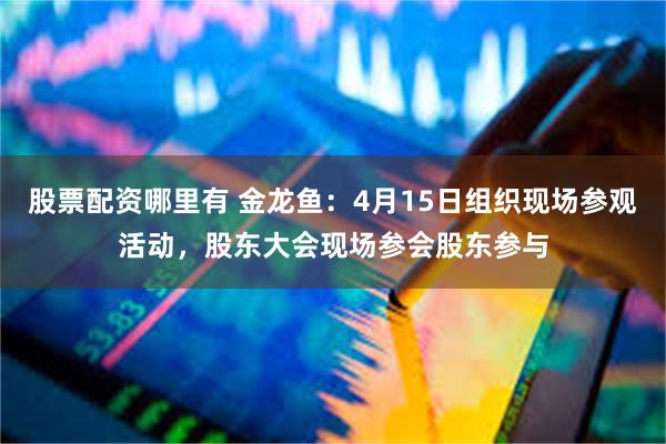 股票配资哪里有 金龙鱼：4月15日组织现场参观活动，股东大会现场参会股东参与