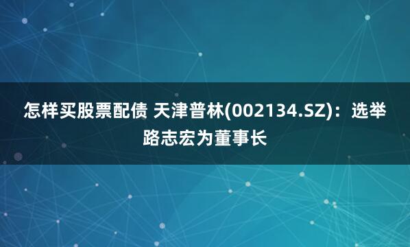 怎样买股票配债 天津普林(002134.SZ)：选举路志宏为董事长