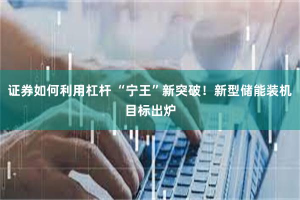 证券如何利用杠杆 “宁王”新突破！新型储能装机目标出炉